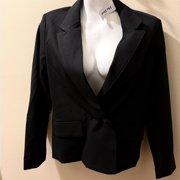 Zara Black Double-Breasted Blazer - Picture 2 of 6